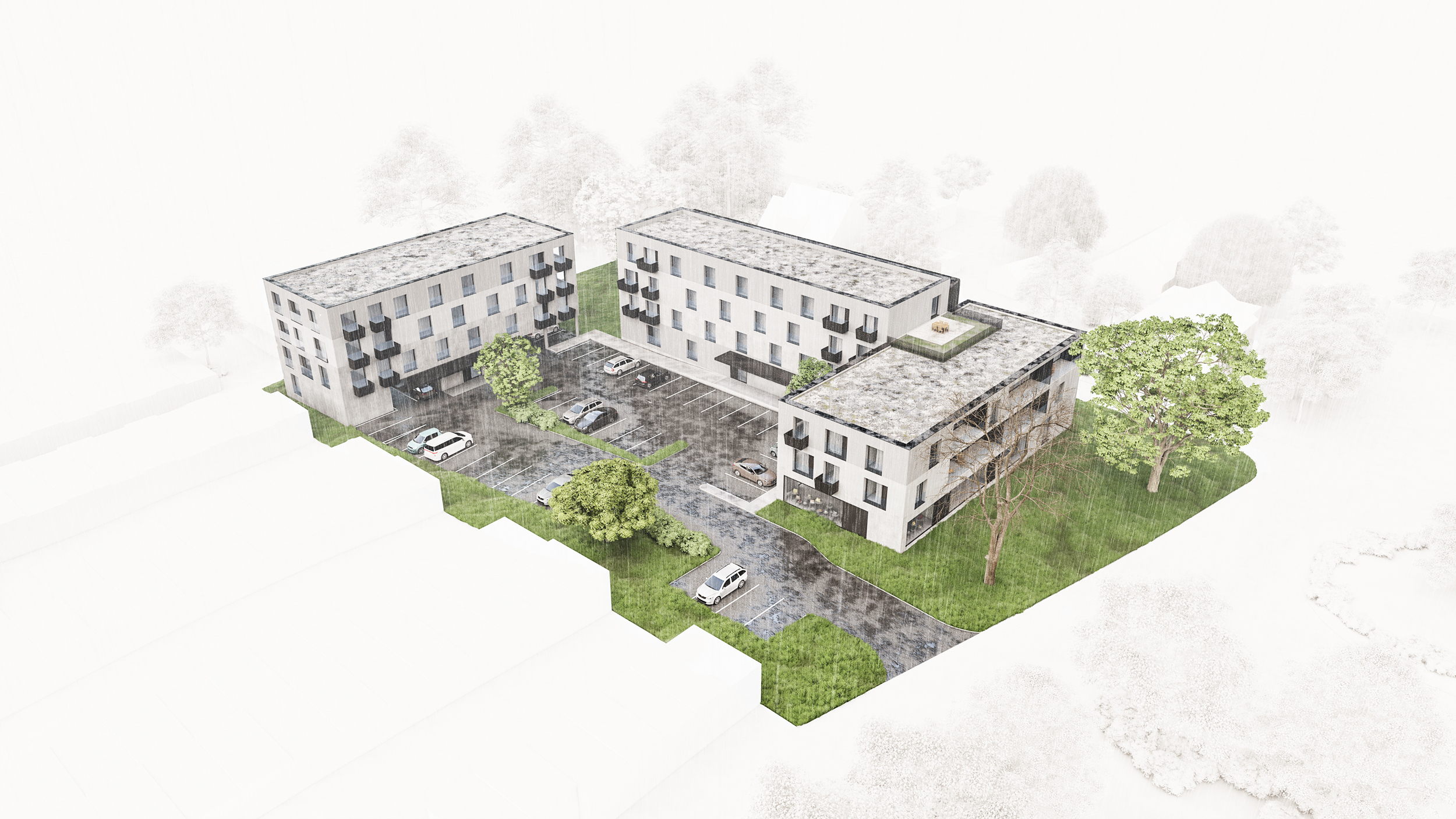 Karnet, architekti Greyscale living